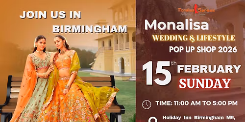 Monalisa wedding & Lifestyle popup shop 2026 in Birmingham
