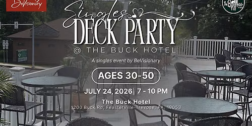 Singles Deck Party @ the Buck Hotel | 30-50