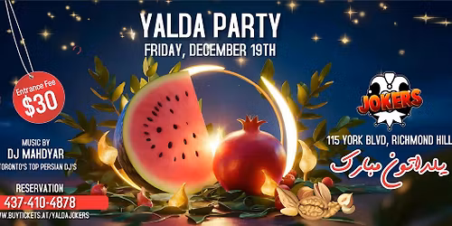 YALDA PARTY JOKERS CLUB - Persian Party Night