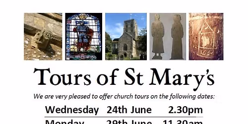 Summer Tours of St Mary's (~1hr duration)