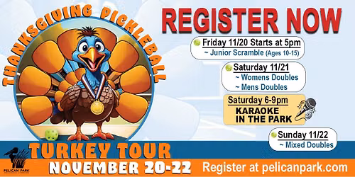 Turkey Tourney Pickleball Tournament at Pelican Park