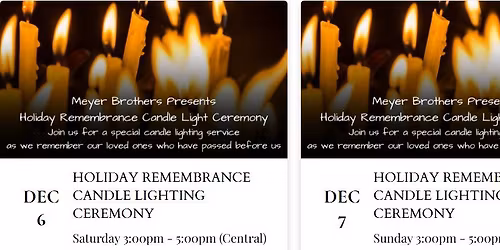 Holiday Remembrance Candle Lighting Ceremony