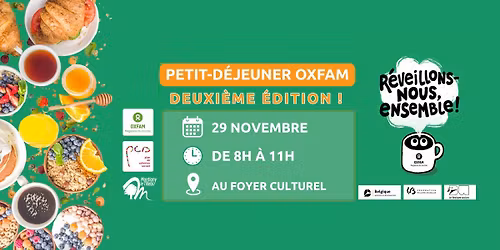 Petit-déjeuner solidaire Oxfam – 2e édition !