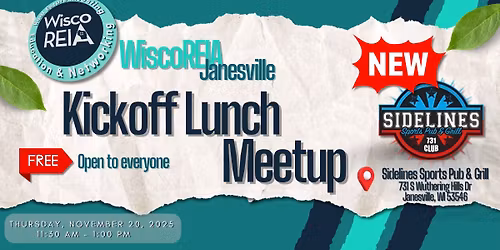 WiscoREIA Janesville: Kickoff Lunch Meetup