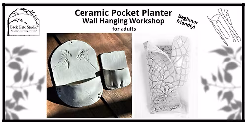 Ceramic Pocket Planter Wall Hanging Workshop for Adults...make 2!
