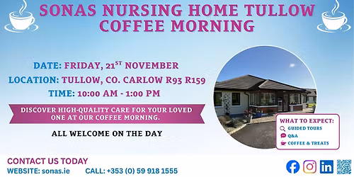 Sonas Nursing Home Tullow Coffee Morning
