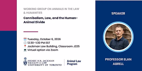 Working Group on Animals in the Law & Humanities - Elan Abrell