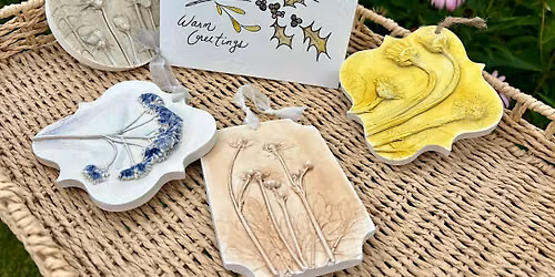 Painting Botanical Cast Ornaments from Garden Blooms