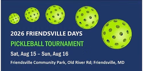 Friendsville Days Pickle Ball Tournament 