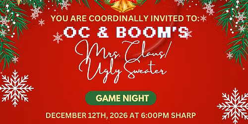 Mrs. Claus  And  Ugly Sweater  Game  Night