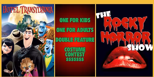 Costume Contest with one movie for the kids and one for adults