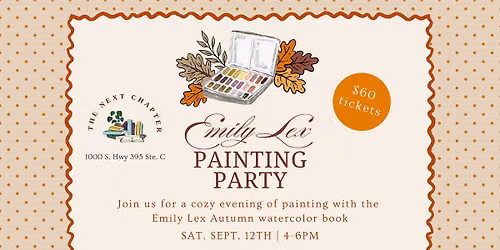 Emily Lex Painting Party @ The Next Chapter