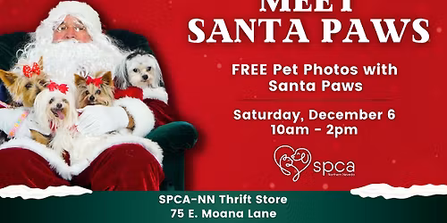 SPCA of Northern Nevada Presents: Meet Santa Paws \u2014 Free Photos & Festive Fun!