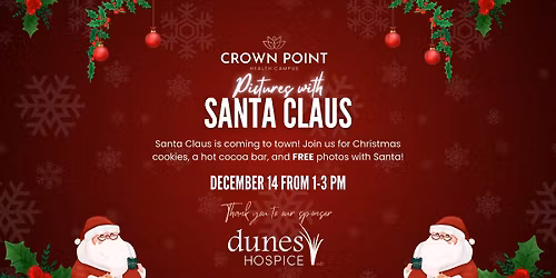Pictures with Santa at Crown Point Health Campus
