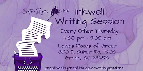 In Person Writing Session - Dec 3rd