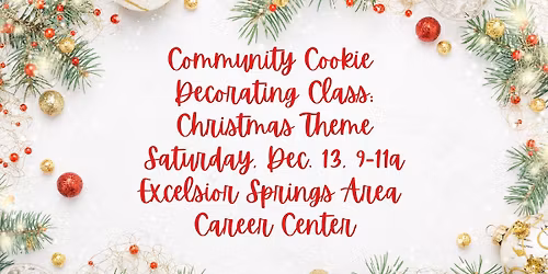 Community Cookie Decorating Class: Christmas Theme
