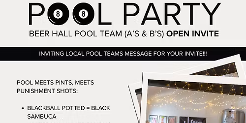GALGATE POOL PARTY \ud83c\udfb1 OPEN INVITE!