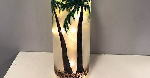 Palm Tree Light-up Bottle Paint & Sip Event!