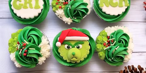 Grinch cupcakes decorating workshop