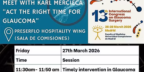 Meet The Expert - Meet with Karl Mercieca \u201cAct the right time for glaucoma\u201d