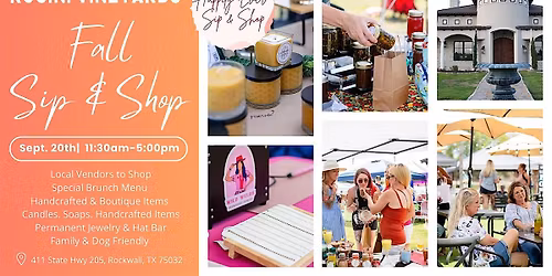 Annual Rockwall Fall Sip & Shop