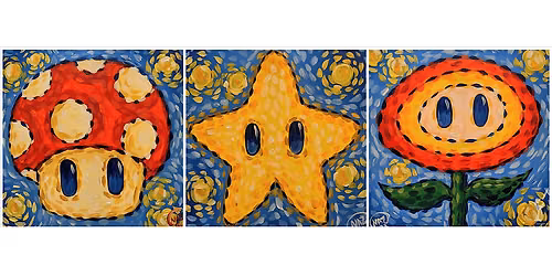 Mario Emblem Painting Fun - Paint and Sip in Houston | Classpop!\u2122