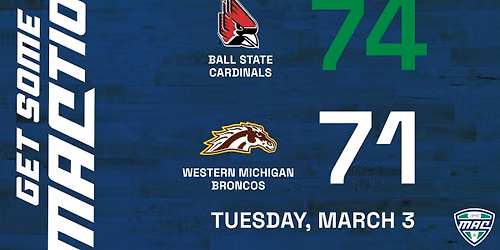 Ball State Cardinals vs. Western Michigan Broncos