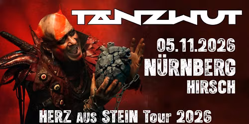 Tanzwut - Herz aus Stein Tour 2026 N\u00fcrnberg