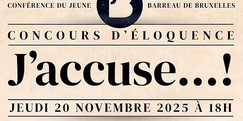 Concours d'\u00e9loquence - J'accuse...!