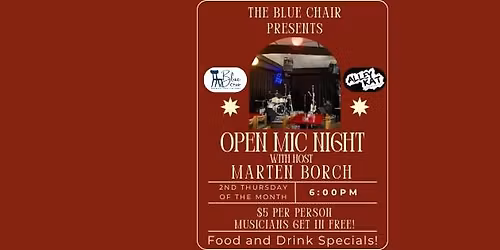 Open Mic at The Blue Chair Jan 8th Ft. Susan Isaac