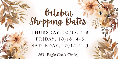 October Shopping Dates! \ud83d\udecd\ufe0f\ud83c\udf42