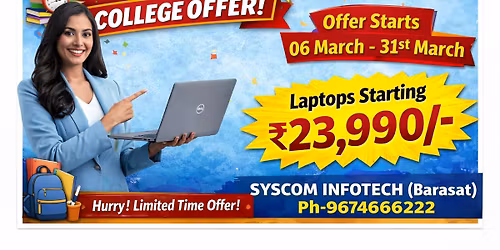 Back to College Laptop Offer \u2013 Syscom Infotech Barasat
