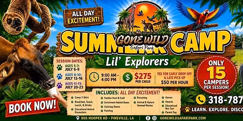 Lil\u2019 Explorers SUMMER CAMP