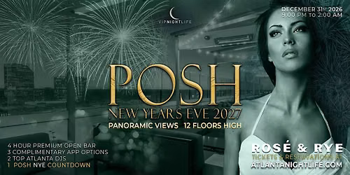 2027 Atlanta New Year's Eve Party | Posh in the Sky NYE