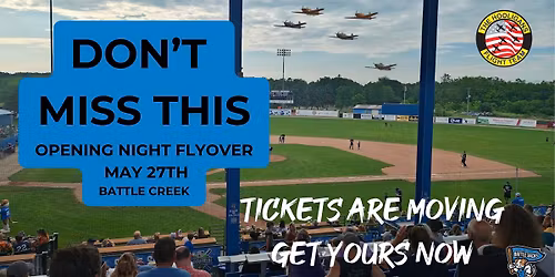 Opening Night. Battle Jacks Baseball + (Hooligans Flyover)