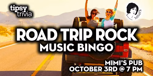 Edmonton: Mimi's Pub - Road Trip Rock Music Bingo - Oct 3, 7pm