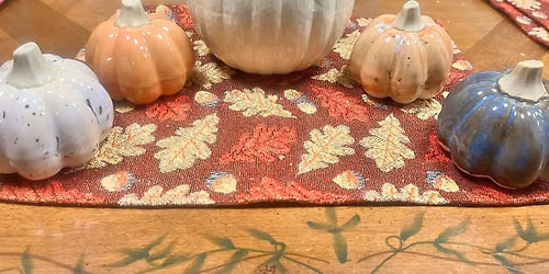 Ceramic pumpkin craft night