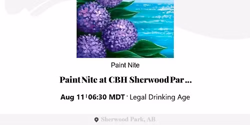 Paint Nite in the Park "Hydrangeas by the water"