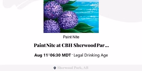 Paint Nite in the Park "Hydrangeas by the water"