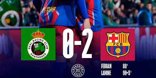 FC Barcelona vs Racing Santander at Spotify Camp Nou