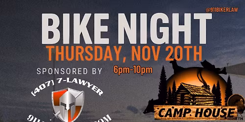 Camp house bike night