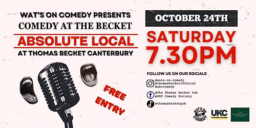 Comedy At The Becket! Absolute Local!