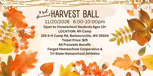 3rd Annual Homeschool Harvest Ball