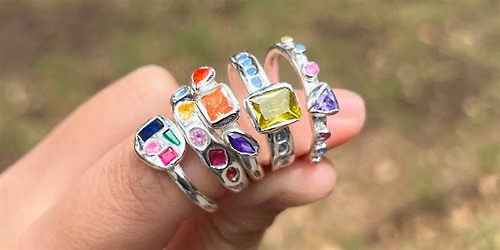 Adelaide CBD Jewellery Workshop-Organic 999 Silver Ring Making with Stone