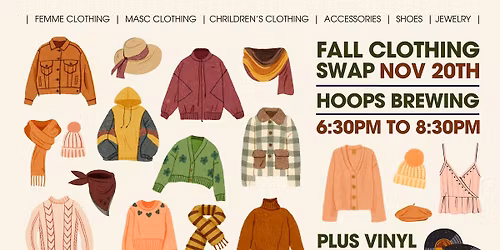 Fall Clothing Swap & Vinyl Sale\/Swap