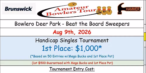 Bowlero Lake Zurich, BTB, Aug 9 (Sun)