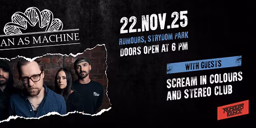 Man As Machine | Scream In Colours | Stereo Club | Live at Rumours