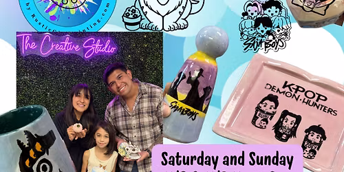 K-POP Demon Hunters WALK-In pottery event FOR ALL AGES!