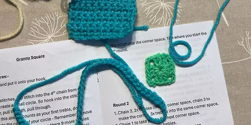 2x SPACES LEFT - Level 1 Beginners Crochet Workshop - 17th January 2026 - 9.30am - 12.30pm