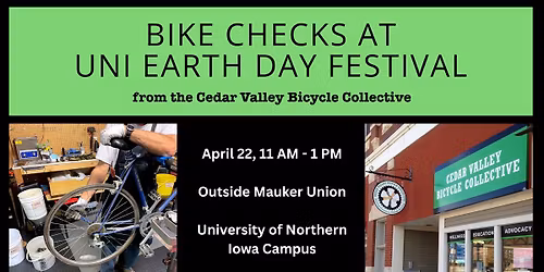 Bike Checks at the UNI Earth Day Festival